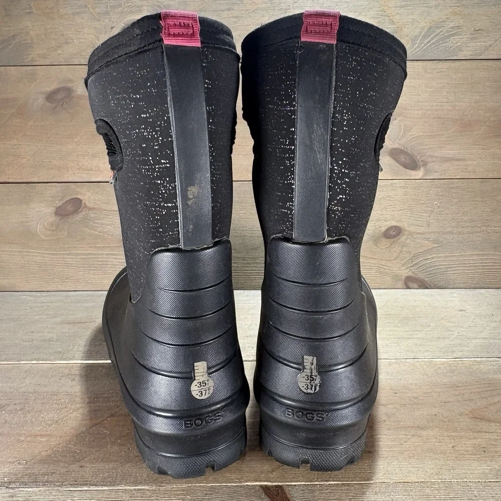 bogs neo classic kids youth size 5 shoes black waterproof rain snow boots